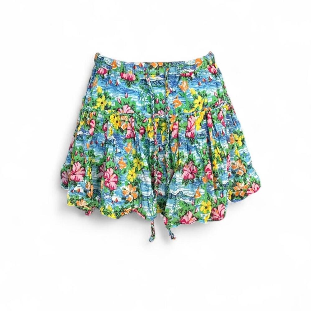 Aeropostale tropical print low rise Y2K 2000s 100% cotton skirt size Medium